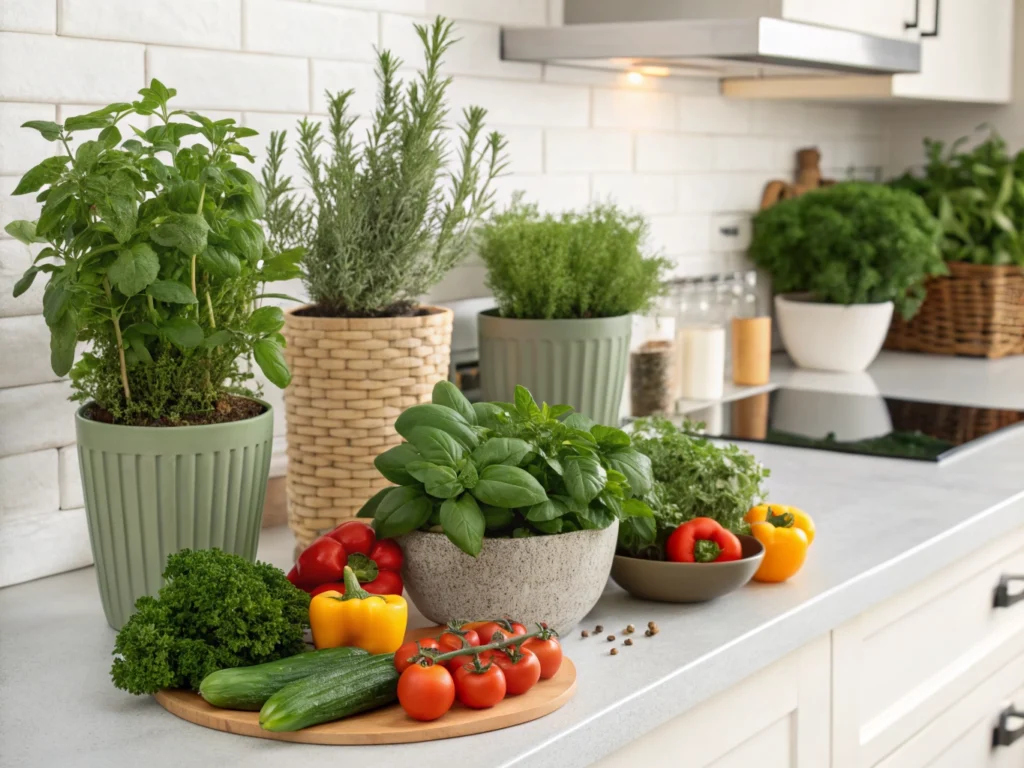 Les Plantes indisponsable dans la cuisine
